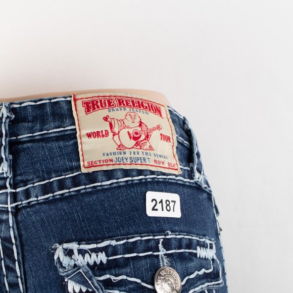 True Religion Joey Super T Straight 28 (27 X 32) Women's Denim Jeans Medium Wash - Picture 9 of 14